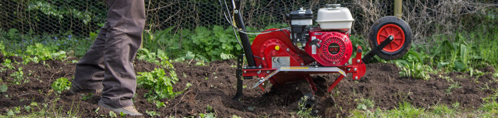 Rotovator in use
