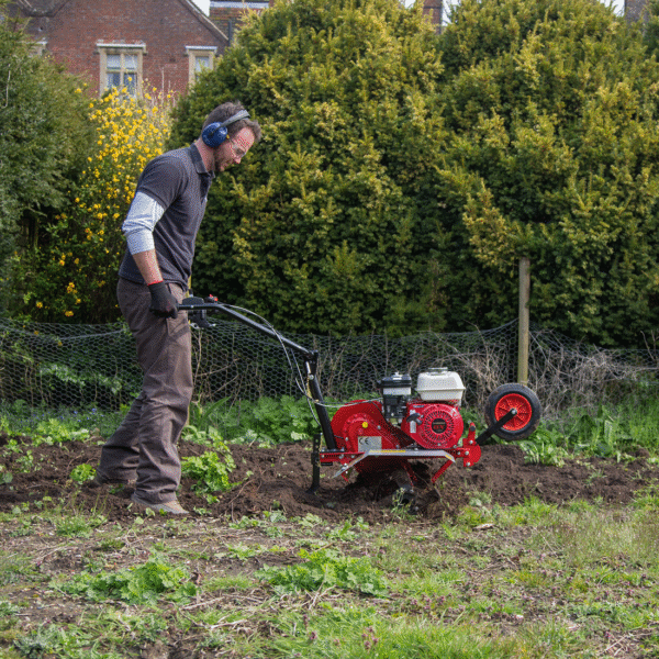 Rotovator in use